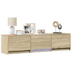 vidaXL Meuble TV avec LED 165 x 34 x 40 cm Chêne Sonoma