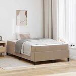 vidaXL Cadre de lit avec matelas Cappuccino 120 x 190 cm Faux cuir
