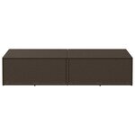 vidaXL Boîte de rangement de jardin marron 220x50x58 cm résine tressée