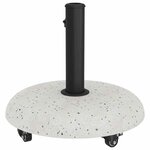 vidaXL Pied de parasol Blanc et Noir 45 x 45 x 40 cm Béton et Métal