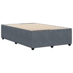 vidaXL Cadre de lit sans matelas gris foncé 120x200 cm velours