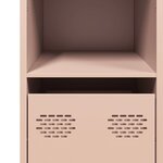 vidaXL Buffet rose 101 5x39x73 5 cm acier laminé à froid