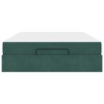 vidaXL Cadre de lit Vert foncé 160 x 200 cm Velours