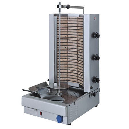 Gyros grill electrique triphasé - 75 kg - virtus -  - acier inoxydable 480x540x1025mm