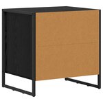 vidaXL Table de chevet avec tiroir 2 Pièces Chêne noir 50 x 39 5 x 50 cm