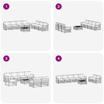 vidaXL Ensemble de canapés d'extérieur 8 pc Blanc et Beige Polyester