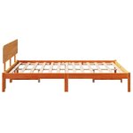 vidaXL Cadre de lit Brun cire 150 x 200 cm Bois massif en pin