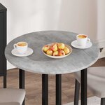 vidaXL Plateau de table Gris béton 70 x 70 x 1.5 cm Bois d'ingénierie