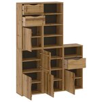 vidaXL Armoires latérales 5 Pièces ODDA 40x24x79 cm bois massif pin