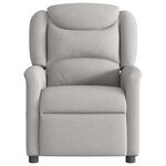 vidaXL Fauteuil inclinable électrique gris nuage tissu