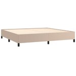 vidaXL Cadre de lit sans matelas cappuccino 200x200 cm similicuir