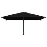 vidaXL Parasol de jardin Noir 248.5 x 247.5 x 160 cm tissu