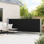vidaXL Auvent latéral rétractable de patio 140x600 cm Noir