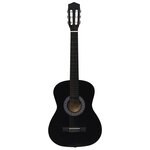 vidaXL Jeu de guitare classique pour débutants 8 Pièces Noir 3/4 36"