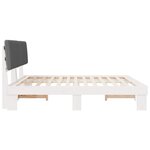 vidaXL Cadre de lit avec tête de lit rembourrée Gris clair