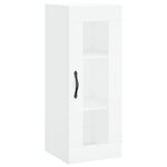 vidaXL Buffet haut Blanc 34 5x34x180 cm Bois d'ingénierie