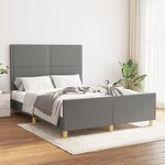 vidaXL Cadre de lit sans matelas gris foncé 140x200 cm tissu