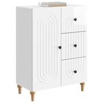 vidaXL Buffet Blanc brillant 66 x 34 5 x 90 cm Bois d'ingénierie