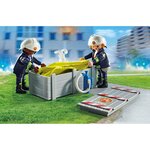 PLAYMOBIL 71465 - Pompiers avec coussin de sauvetage