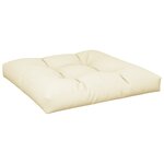 vidaXL Coussins de palette lot de 2 crème tissu