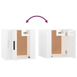 vidaXL Meubles TV muraux 2 Pièces Blanc brillant 40x34 5x40 cm