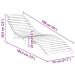 vidaXL Transat Marron 184 x 55 x 59 cm Bois de teck massif
