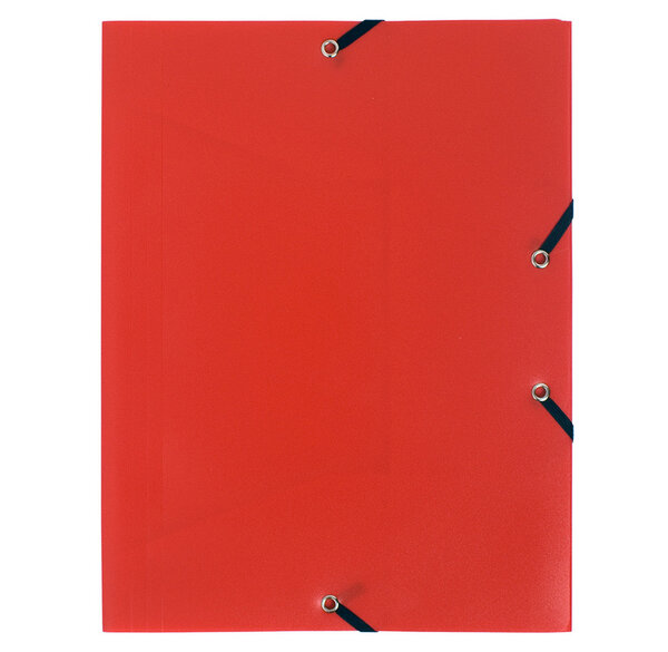 Chemise à élastique 3 rabats Polypropylène 4/10e Opaque Eco - A4 - Rouge EXACOMPTA