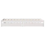 vidaXL Cadre de lit sans matelas blanc 75x190 cm bois de pin massif