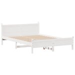vidaXL Cadre de lit sans matelas blanc 120x190 cm bois de pin massif