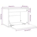 vidaXL Armoire murale Blanc 45x30x35 cm Bois de pin massif