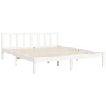 vidaXL Cadre de lit sans matelas blanc 160x200 cm bois de pin massif