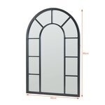 Miroir décoration moderne design mural MDF 90 x 60 cm noir 03_0010176