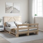 vidaXL Cadre de lit sans matelas avec tête de lit 160x200 cm