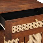 vidaXL Tables de chevet avec tiroir Marron 50 x 33 x 60 cm