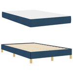 vidaXL Lit à ressorts avec matelas Bleu 120 x 190 cm tissu