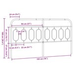 vidaXL Tête de lit de remplacement métal blanc 193 cm