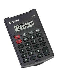 Calculatrice AS-8 Couvercle et piles 8 chiffres CANON