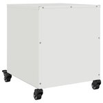 vidaXL Tables de chevet 2 Pièces blanc 36x39x43 5 cm acier