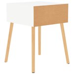 vidaXL Tables de chevet 2 Pièces Blanc brillant Bois d'ingénierie