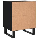 vidaXL Tables de chevet 2 Pièces noir 40x30x50 cm bois d'ingénierie