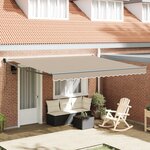 vidaXL Store automatique rétractable Beige 400x300 cm