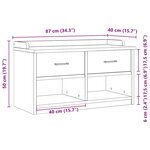 vidaXL Banc de couloir SANDNES 87x40x50 cm bois de pin massif