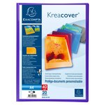 Protège document personnalisable PP Kreacover 40 vues assortis EXACOMPTA