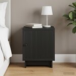 vidaXL Cabinet de chevet Noir 43 x 34 5 x 50 cm Bois d'ingénierie