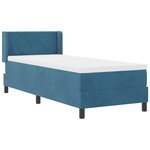 Lit Box Spring vidaXL avec Matelas Bleu Foncé 80x200 cm Velours