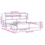 vidaXL Lit bibliothèque sans matelas 180x200 cm bois massif de pin