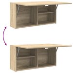 vidaXL Armoire murale de bain chêne sonoma 80x25x40 cm bois ingénierie
