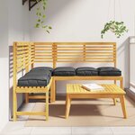 vidaXL Coussin pour assise de palette 6 Pièces Noir 40 x 40 x 8 cm