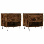 vidaXL Tables basses 2 Pièces chêne fumé 50x46x50 cm bois d'ingénierie