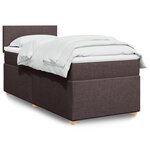 vidaXL Sommier à lattes de lit avec matelas Marron foncé 80x200 cm